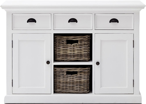 Nova Solo Industrial Halifax Buffet With 2 Rattan Baskets And