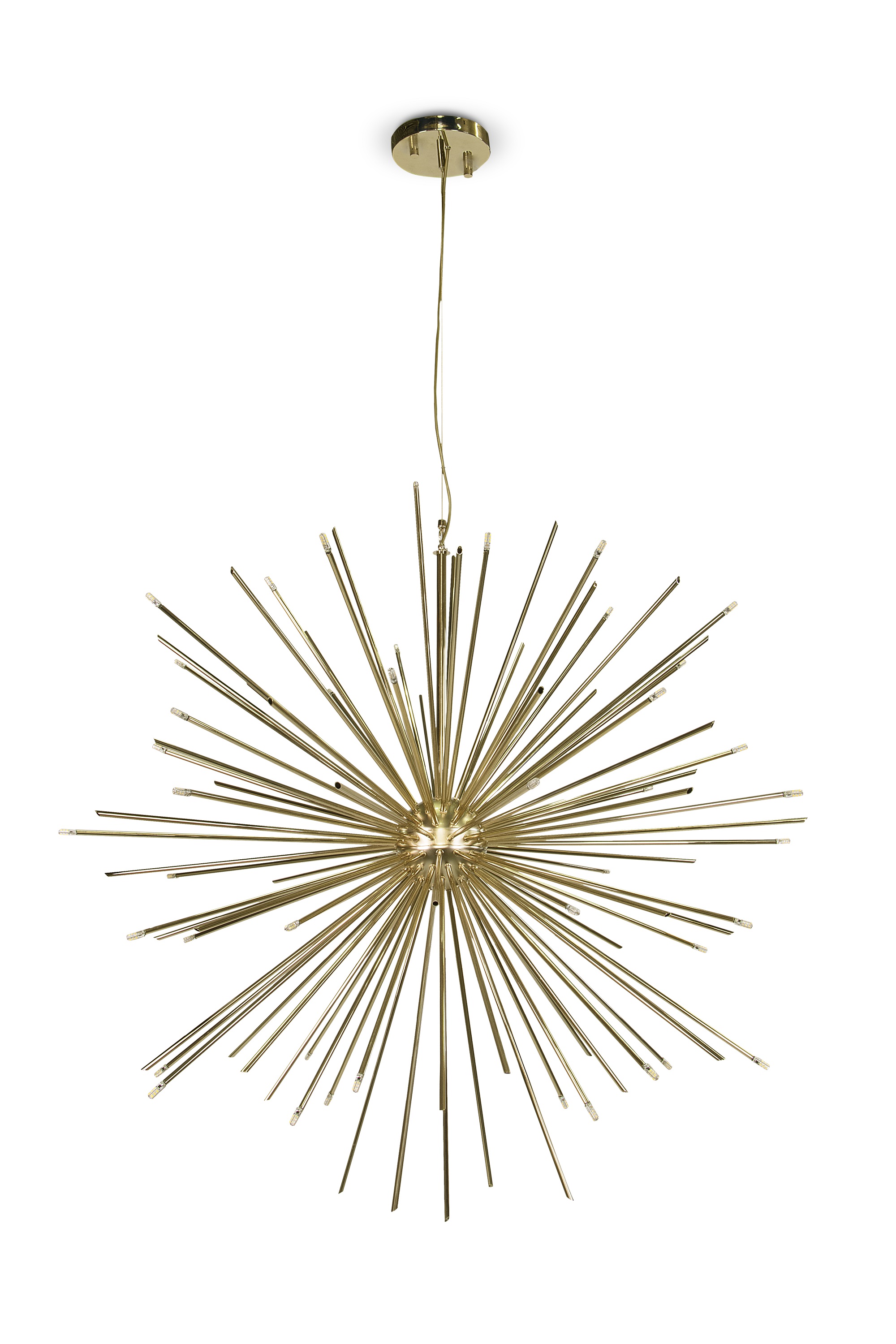 Cannonbal Contemporary Freeform Metallic Gold Brass Pendant Light