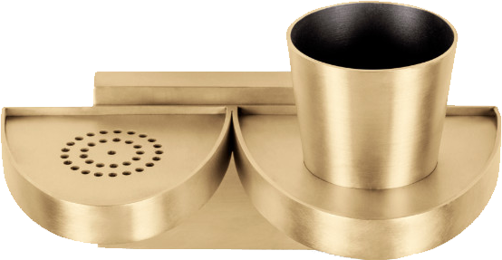  Bathroom Soap Dish with Gold Brass 