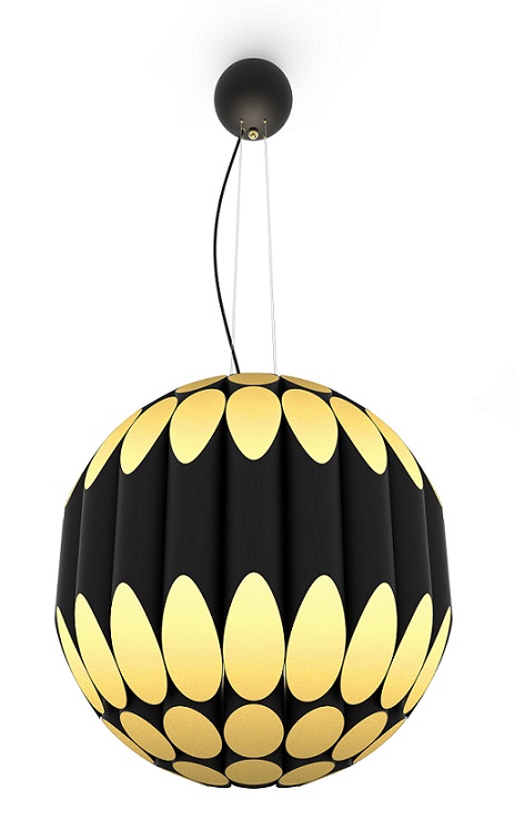 Flashy Luminous Black Brass Ceiling Mounted Light