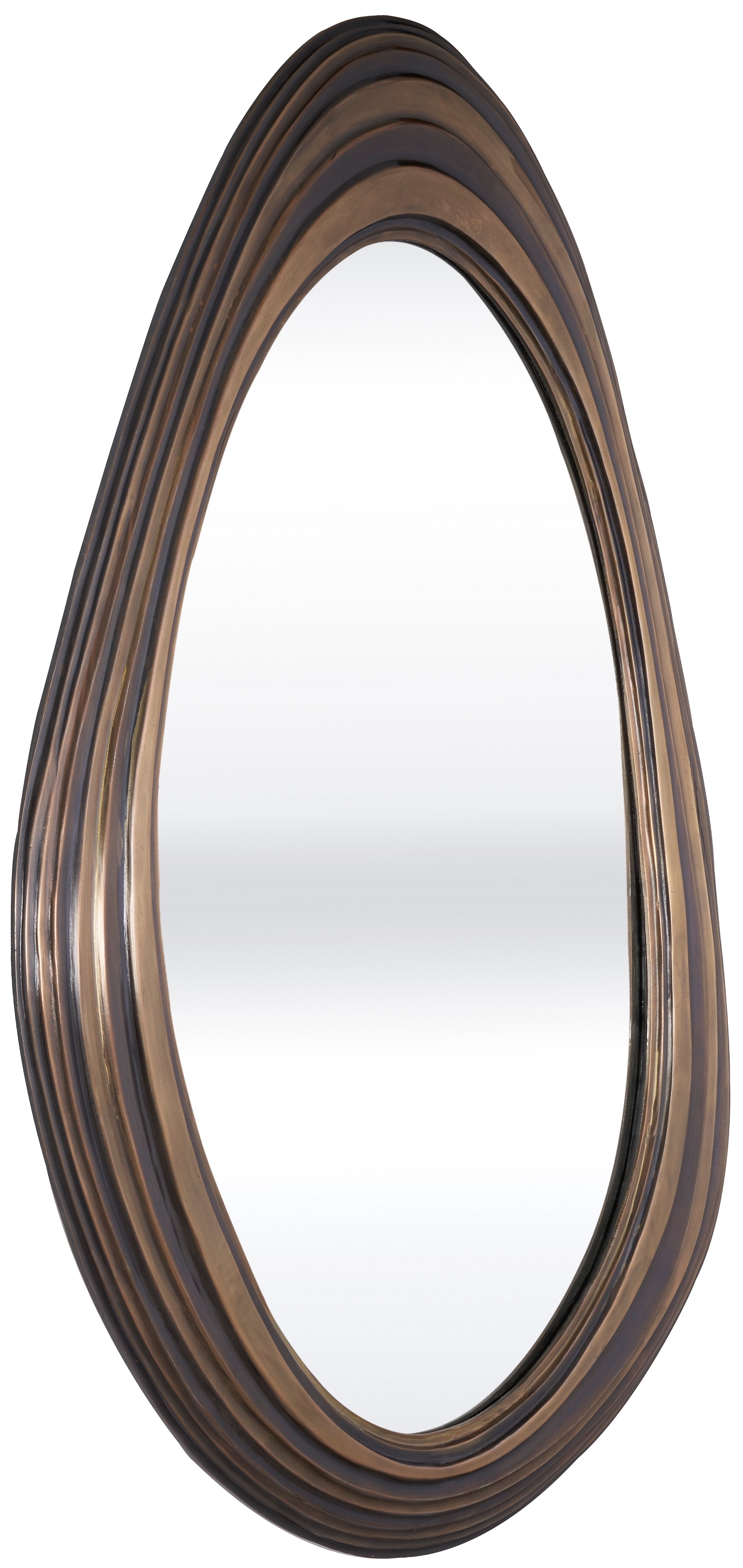 JADE Minimalist Abstract Mirror with Dark Bronze Stainless Steel Outer Frame