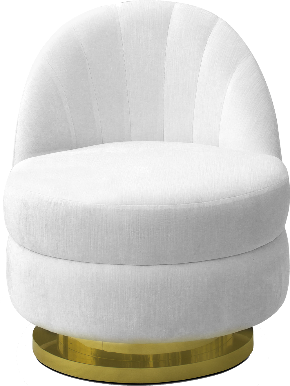 Vintage-inspired with smooth upholstery, metal base, low back, and armless design. 