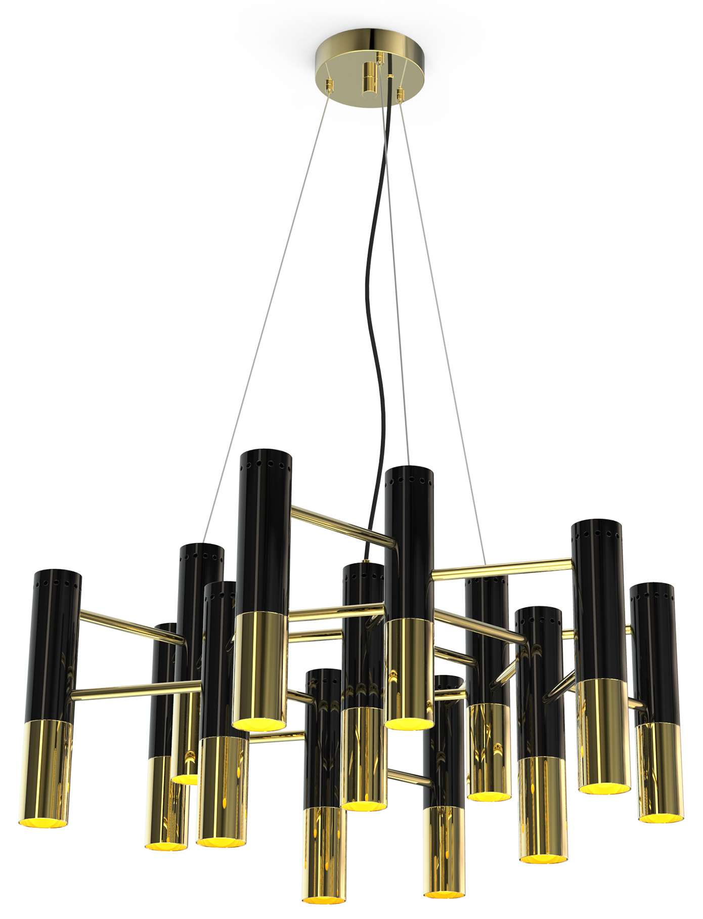 Ike classy decorative detailing Wall Mounted Light with Shade in Black Powder Coated Aluminium and Canopy in Old Gold Brass 