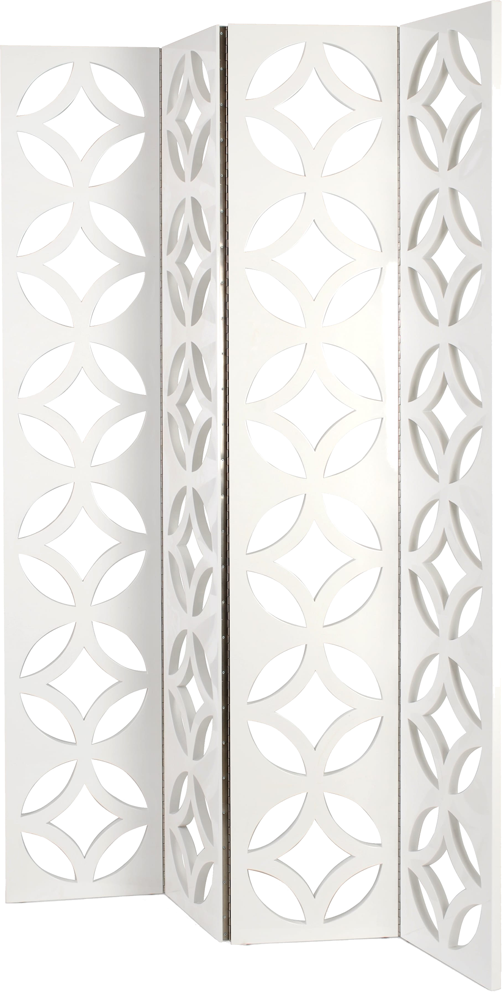 JAY Quirky Angular Freestanding Screen with Body in White Wood