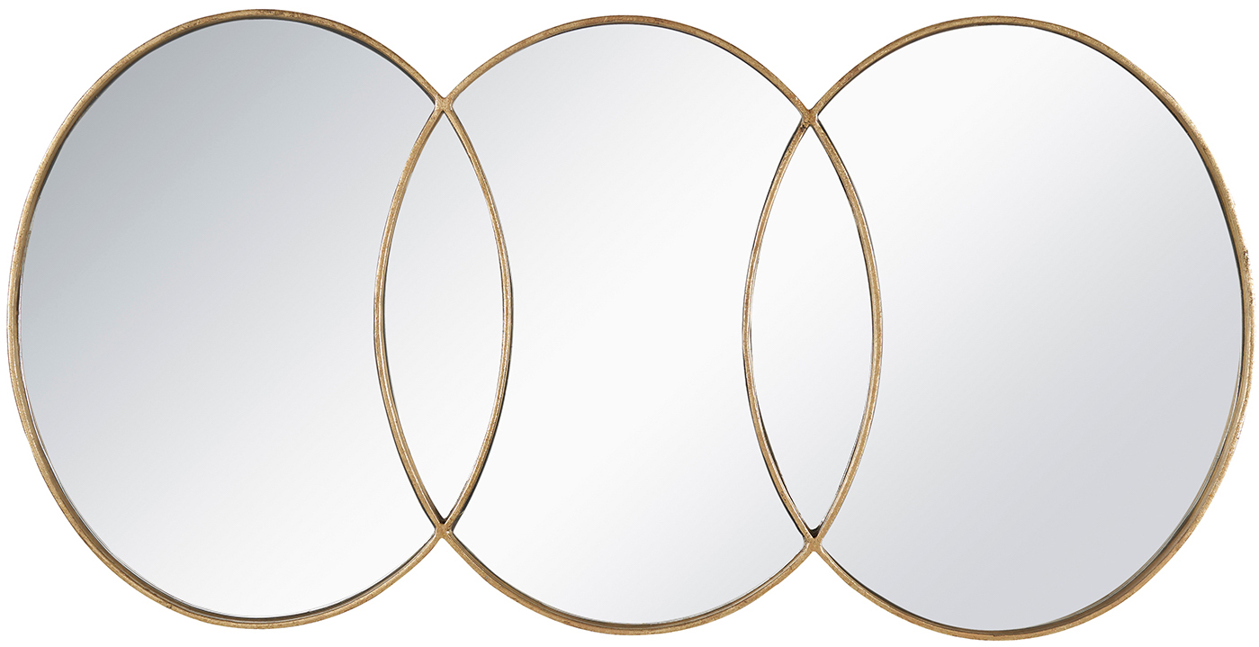 LARA Minimalist Mirror with Gold Metal Outer Frame
